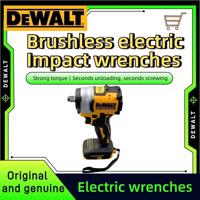 DEWALT DCF922 front view, brushless yellow-black cordless impact wrench