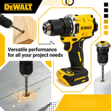 DEWALT DCD805 drill in use lifestyle shot, versatile performance