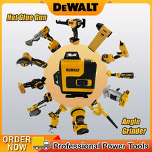 DEWALT multifunctional tools, front view in yellow and black layout