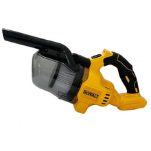 DEWALT leaf blower detail close-up with long nozzle in yellow and black