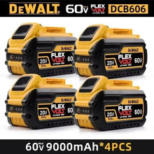 Dewalt battery pack set packaging, black and yellow, front view