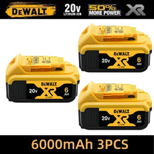 DeWalt battery pack packaging, yellow and black, 6000mAh