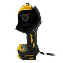 DEWALT cordless grinder yellow-black, safety guard side view