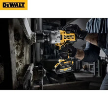 DEWALT DCF964 impact wrench detail shot with LED light, black and yellow