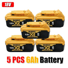 Dewalt DCF512 battery pack, yellow and black view