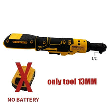 Dewalt DCF512 back view, yellow and black brushless right angle wrench