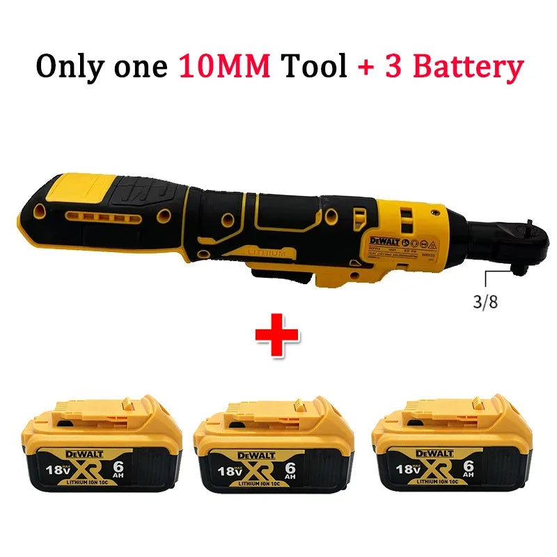 Dewalt DCF512 cordless tool with batteries, yellow and black variable speed
