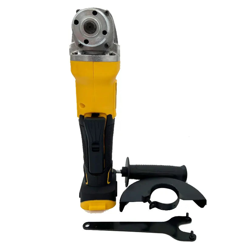 Dewalt DCG406 cutting disc detail close-up, silver and black