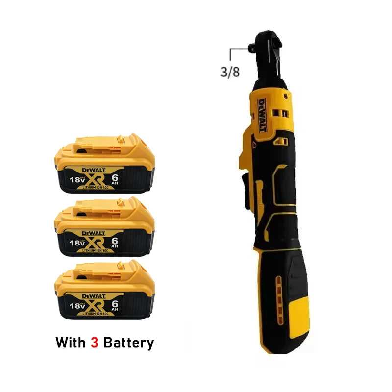 DeWalt DCF512 side view with battery included, yellow and black