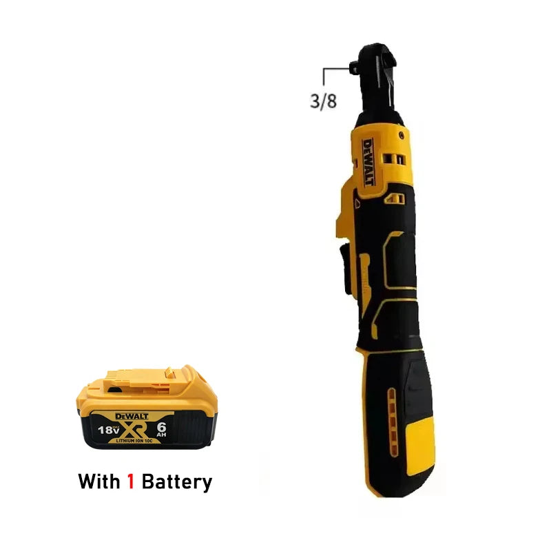 DeWalt DCF512 side view with battery included, yellow and black