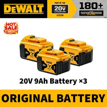 DEWALT 20V 5Ah batteries x3 in yellow and black packaging