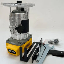 Dewalt brushless trimmer other view, metal body and adjustable base