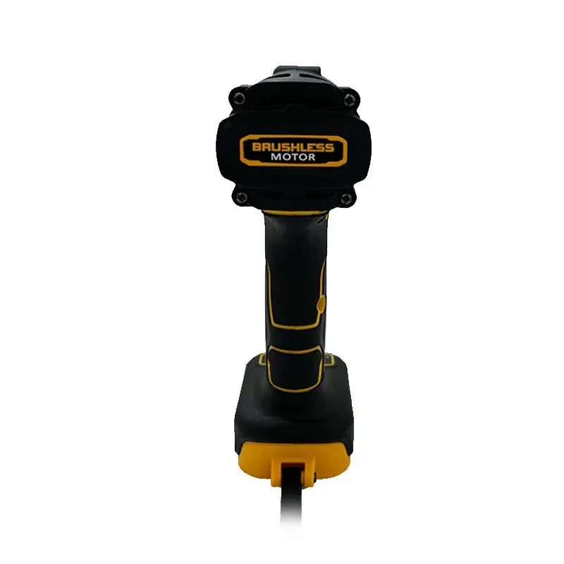 DEWALT DCF921 front view, yellow and black 1/2 inch impact wrench
