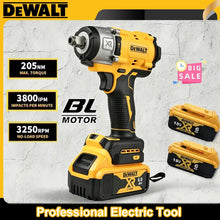 DeWALT packaging, yellow and black brushless impact drill box