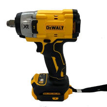Side view of DeWALT impact drill with metal chuck and ergonomic handle
