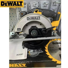 DEWALT DCS391 side view showing blade and safety guard