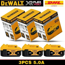DeWALT Flex Volt 20V/60V battery pack packaging, yellow and black set