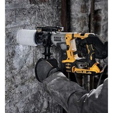 DeWalt DCH172N handle detail close-up, black and yellow rubber grip