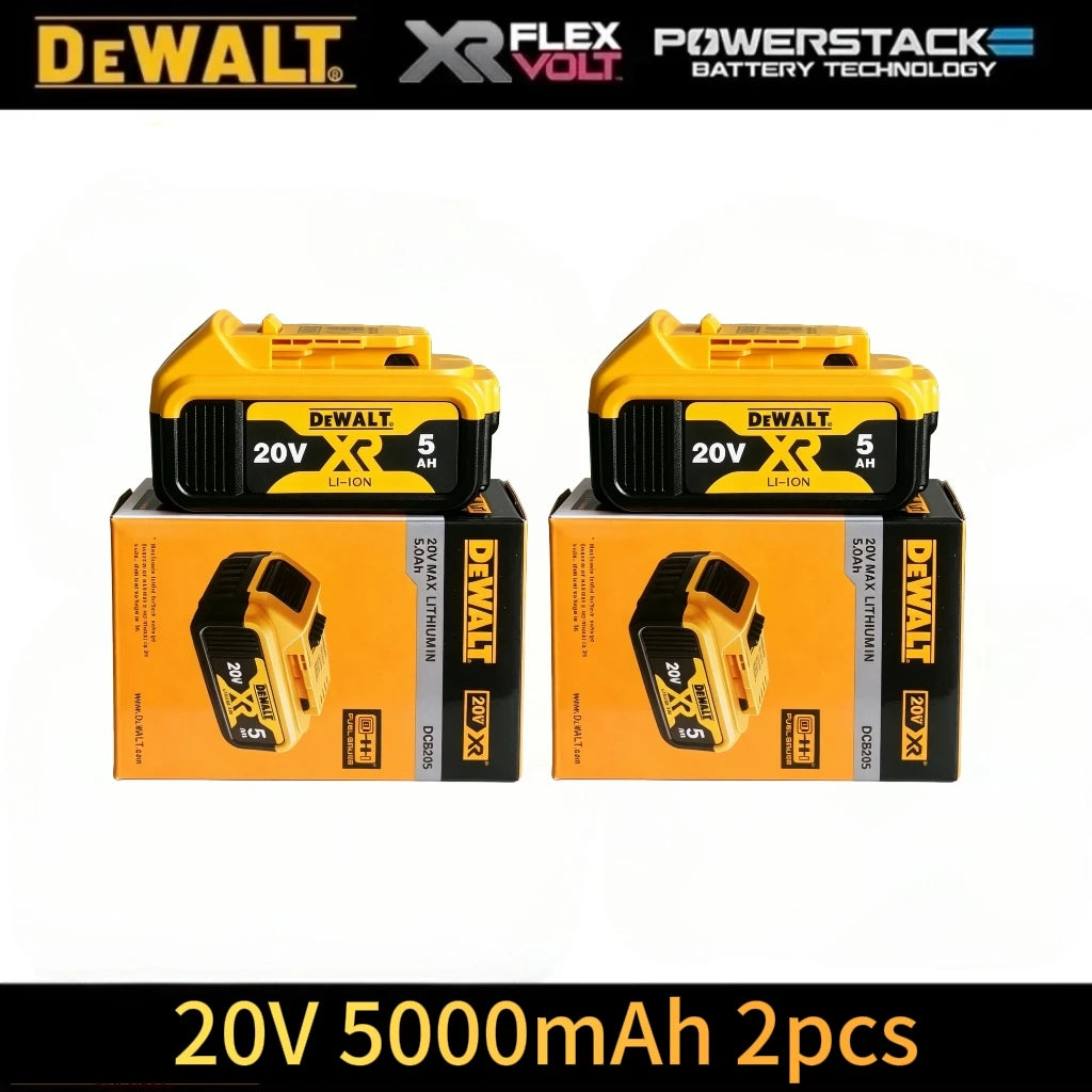 DeWalt 60V/20V battery set packaging, yellow and black, 9600mAh batteries