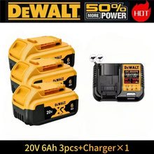 Dewalt 20V 5000mAh battery pack packaging, single unit yellow and black