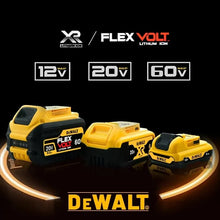 DeWALT 20V battery close-up in yellow and black, real capacity