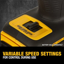 DEWALT DCG426 variable speed settings close-up on tool
