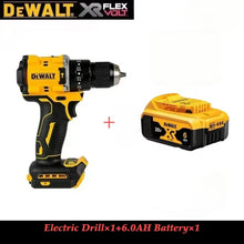 DEWALT DCD805 cordless drill packaging showing two speed settings and battery included