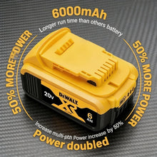 DeWalt 60V 9Ah replacement battery close-up detail, yellow and black