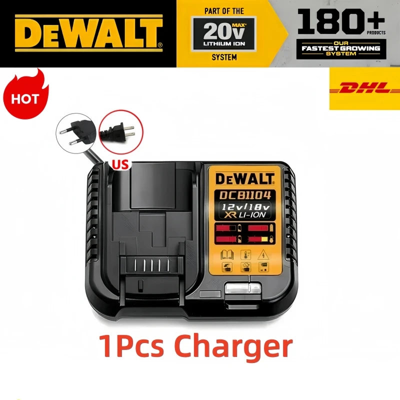 Dewalt 60V 9Ah charger packaging, yellow and black