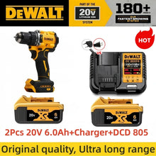 DeWalt 20V battery packaging with charger, two-pack in black and yellow