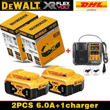 DeWALT FlexVolt battery and charger set packaging, yellow and black