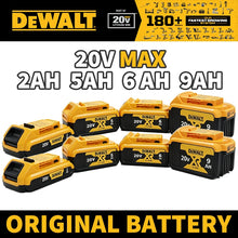 Dewalt 20V MAX 6.0Ah battery pack yellow-black lifestyle shot