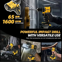 DEWALT DCD805 side view, cordless drill with metal chuck