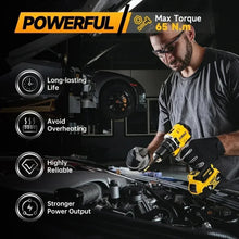 DEWALT DCD805 power tool lifestyle shot, yellow and black cordless drill