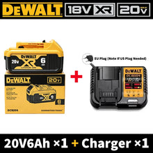 DEWALT DCB206 packaging with charger, yellow-black 20V 6Ah battery