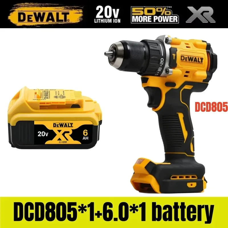 Dewalt 20V XR battery and charger set packaging, 6000mAh batteries