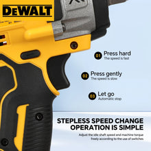 DEWALT DCF922 speed control close-up on yellow and black body