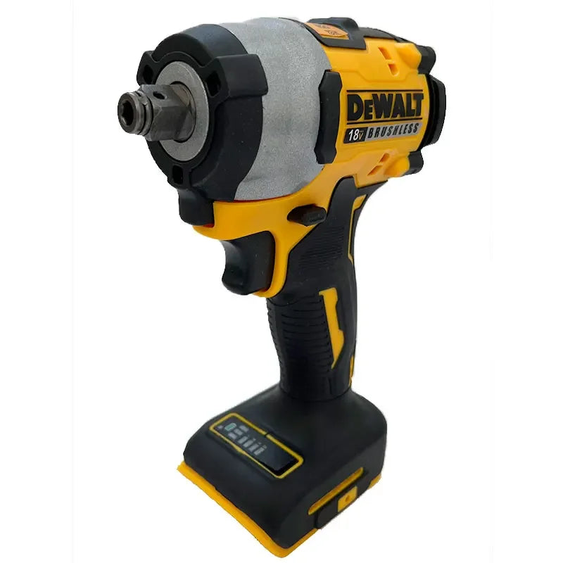 Dewalt DCF922 impact wrench ergonomic grip side view, yellow and black