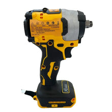 Dewalt DCF922 impact wrench side view, yellow and black with metal chuck