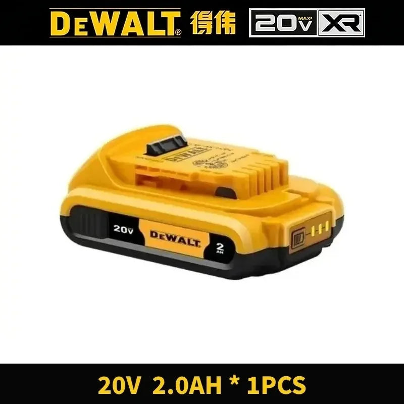 DeWALT battery pack packaging, 5.0Ah capacity, yellow and black