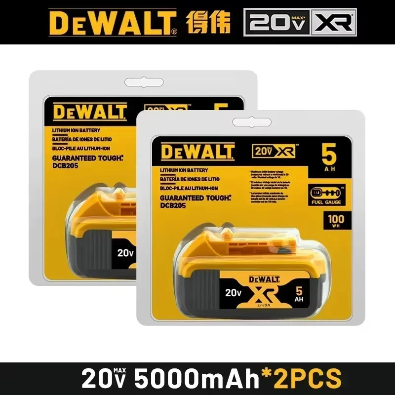 DeWalt 20V lithium charger in yellow and black packaging, fast charging