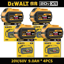 DEWALT 20V 6000mAh battery pack packaging, yellow and black