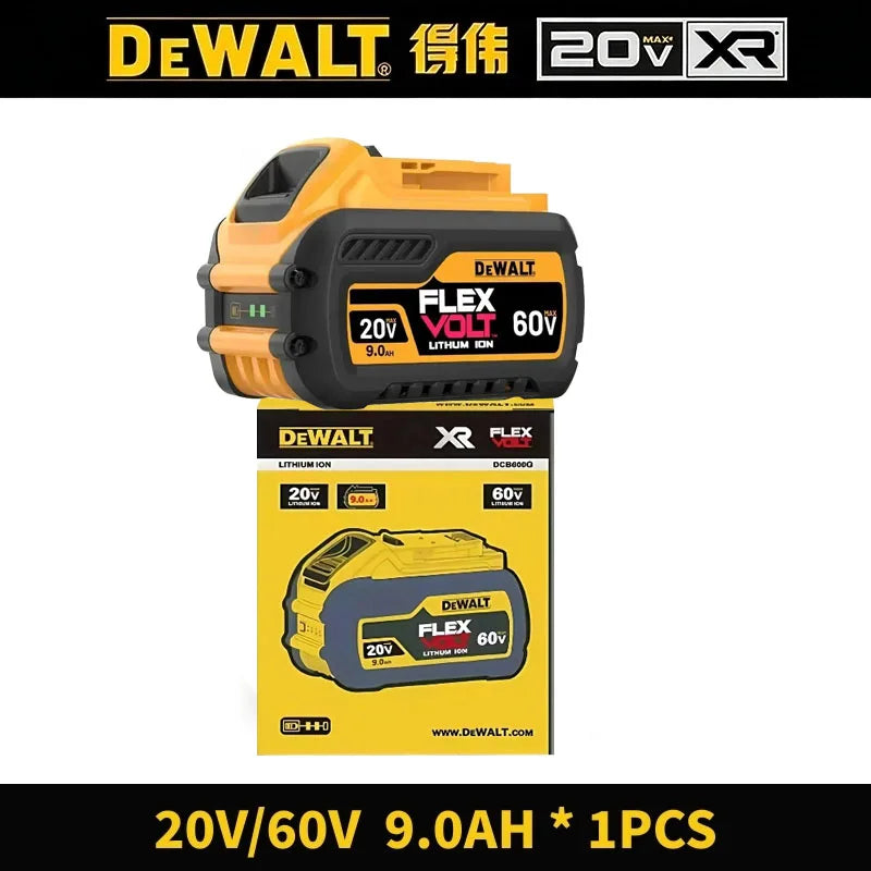 DeWalt 20V 6000mAh battery packaging, yellow and black, 1 piece