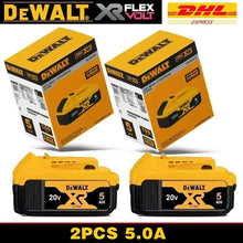 DeWALT 20V 6000mAh battery packaging, yellow and black front view