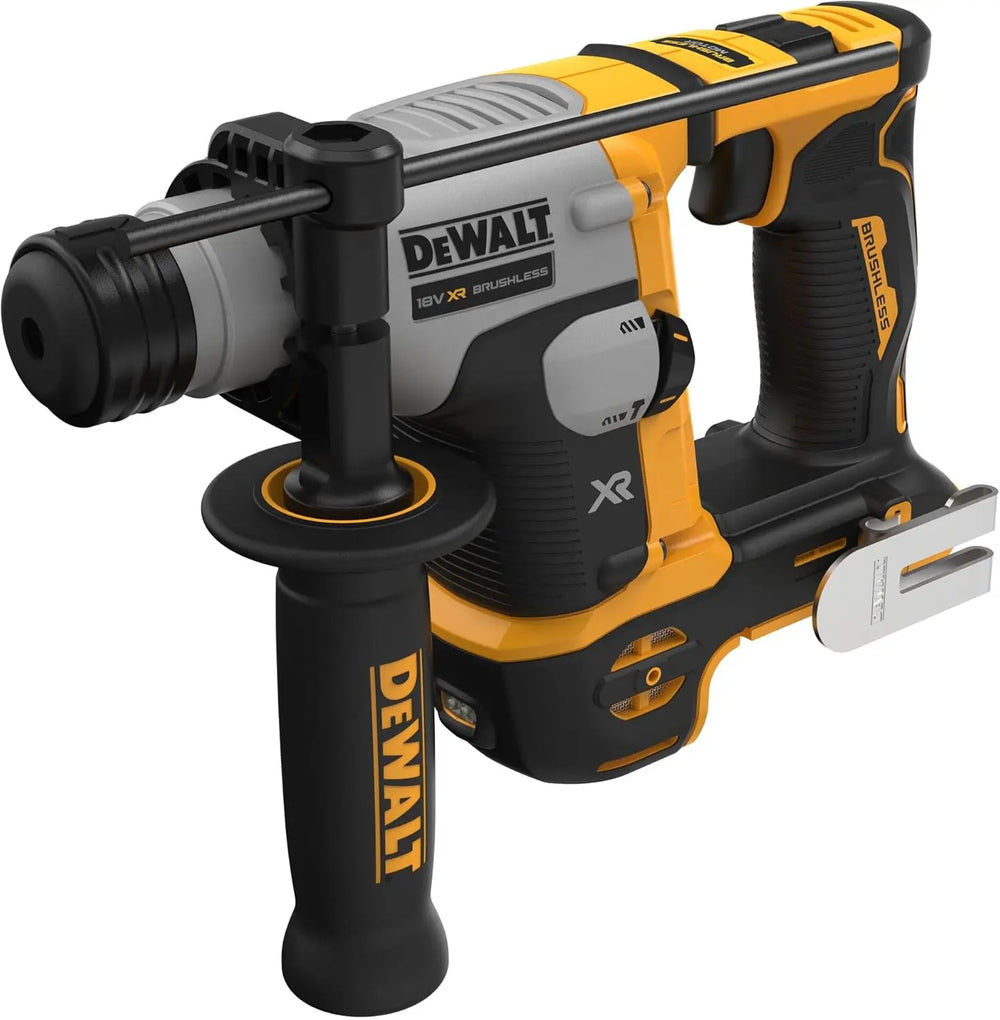 Dewalt DCH172N side view with side handle and integrated LED light