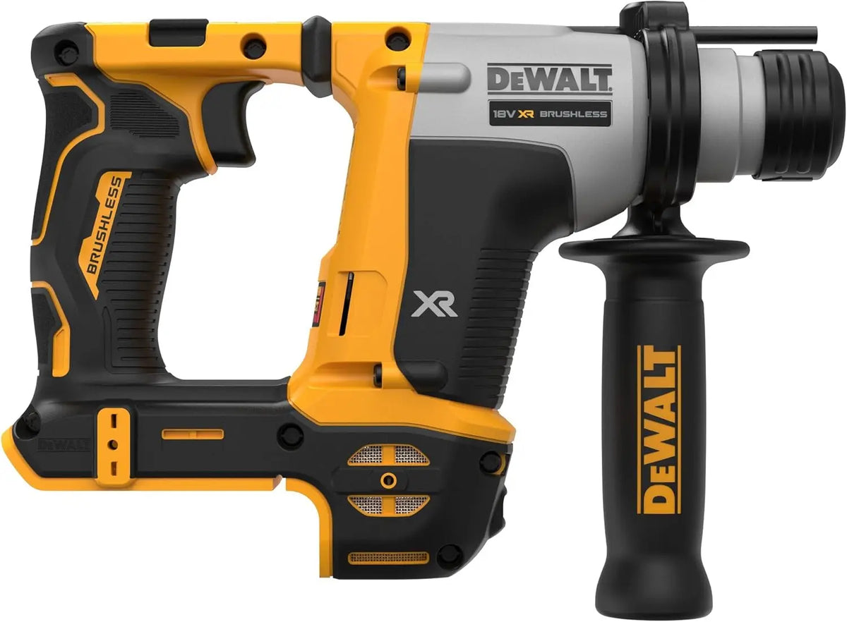 Dewalt DCH172N detail close-up showing brushless motor and LED light
