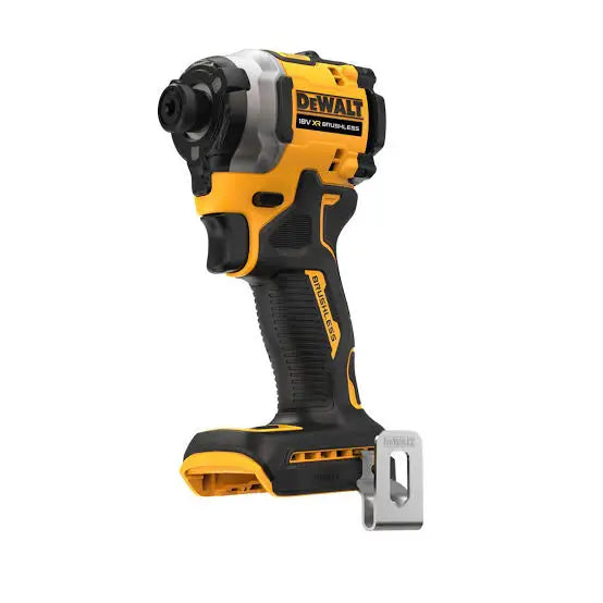 DEWALT DCF850 side view, yellow and black impact driver with ergonomic handle