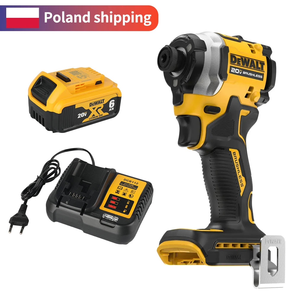 DEWALT DCF850 lifestyle shot, yellow and black compact impact driver kit
