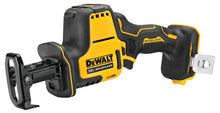 DEWALT DCS369 kit detail close-up, variable speed motor in yellow and black