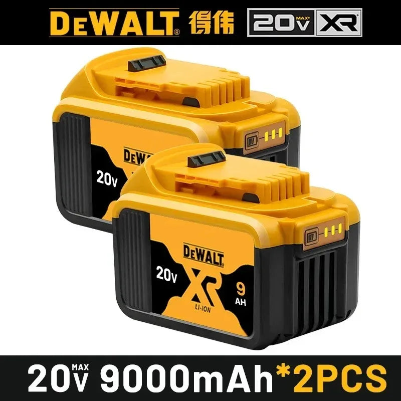 DeWALT FlexVolt battery pack packaging, yellow and black, 20V 9000mAh